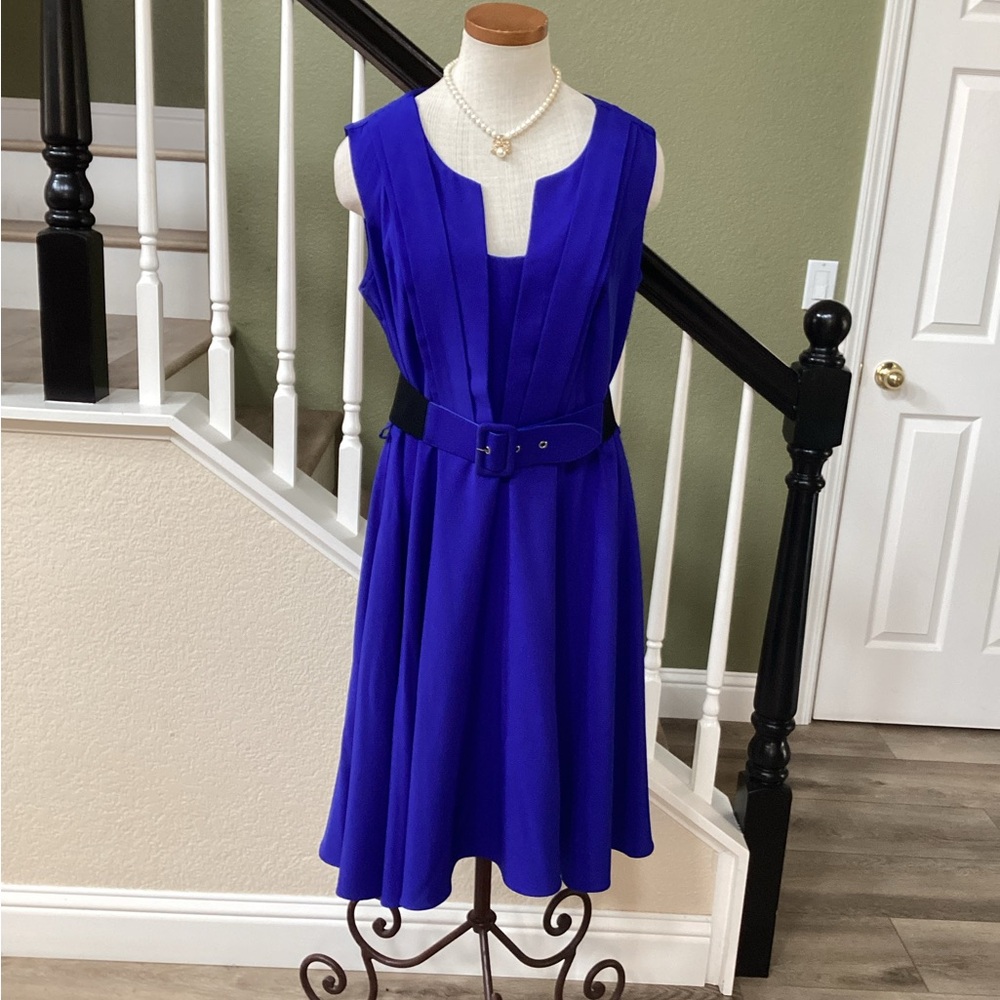 City Chic Elegant Blue Sleeveless Dress XS=14